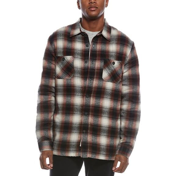 WEATHERPROOF VINTAGE mens Sherpa Lined Shirt Jacket, m, Red