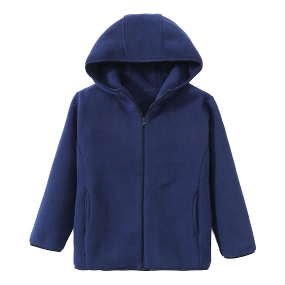GYRATEDREAM Boys Girls Zip Up Hoodie Soft Fleece Sweatshirt Kids Hoodies for Toddler Zipper hoodie Jacket for 11-12Y Blue