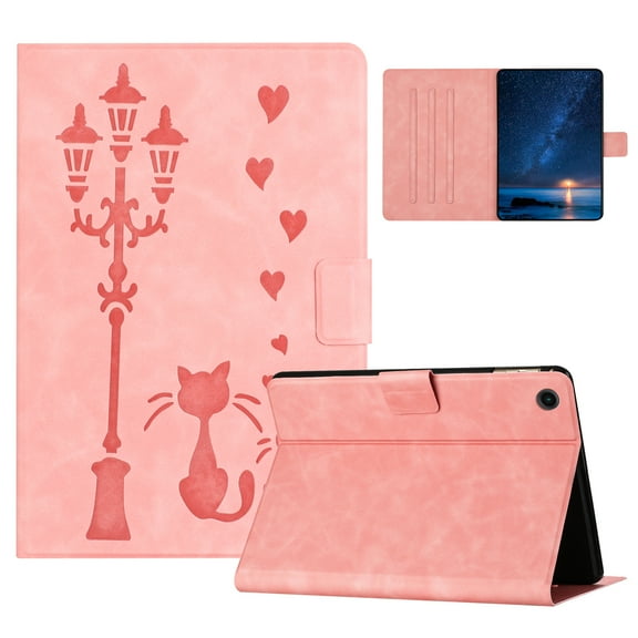 Allytechgroup Case for Galaxy Tab A9 /A9 Plus 11 inch 2023, Flip PU Leather Tablet Case with Credit Card Slot Kickstand Full Body Protective for Tab A9 Plus Tablet (SM-X210/X216/X218), Pink