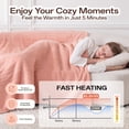 thumbnail image 6 of ELEKA Queen Size Heated Electric Blanket, 84" x 90" Fast Heating Sherpa Blanket with Dual Control, 8 Heating Levels & 10 Hours Auto Off, Machine Washable with ETL & FCC Certified, Green, 6 of 9