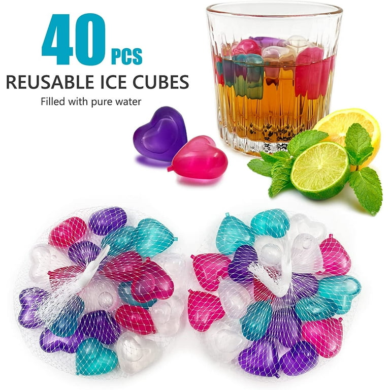 Reusable Ice Cubes Cool Cold Drinks Cooler Party Plastic Freezer Blocks