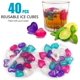 thumbnail image 4 of cubeta de hielo reutilizable, 40 cubitos de hielo de plástico, de congelación rápida y fácil de limpiar, cubos de hielo falsos para hacer bebidas frías y atractivas, bolsas de almuerzo, enfrires, 4 of 4