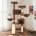 thumbnail image 2 of Sha Cerlin 65.7" Large Cat Tree Tower Condo for Cats with 2 Scratching Ramps, Hammock & Scratching Posts, Leopard Print, 2 of 8