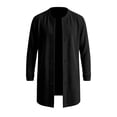 thumbnail image 6 of Miqool Men's Trench Coat Pea Coat Winter Business Long Jacket Overcoat with Pockets Knit Outerwear Long Sleeve S-3XL, 6 of 8