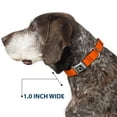 thumbnail image 6 of Buckle-Down Pet Collar, Dog Collar Metal Seatbelt Buckle, Neon Orange, 11 to 16.5 Inches 1.0 Inch Wide, 6 of 8