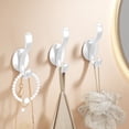 thumbnail image 5 of TOPRenddon 5-Pack Heavy Duty Adhesive Hooks – No-Drill Wall Mounted Organizers for Bathrooms, Entryways & Closets, White, 5 of 6