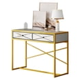 thumbnail image 6 of DEXTRUS 2 Drawers Mirrored Console Table for Entryway, Foryer, Bedroom, Silver, 6 of 9