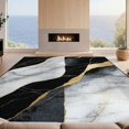 thumbnail image 2 of Design&I 9'x12' Washable Area Rug Giant Skid-Resistant Geometric Abstract Swirl Stripe Drift Vein Mineral Interlocking for Great Room, Large Living, 2 of 7