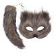 thumbnail image 1 of Halloween Para Adultos, Protector Facial De Peluche, Protector Facial De Peluche Negro Con Forma De Animal, Maquillaje, Baile, Hombres Y Mujeres, Protector Facial De Simulación De Media Cara Con Lla, 1 of 7