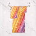 thumbnail image 5 of Coolnut Colorful Striped Stars Bathroom Towel Set Absorbent Soft 3-Piece Bath Towel Hand Towel Washcloth Decorative Towels for Bathroom Gym Hotel Beach Swimming Pool Washcloth Gift, 5 of 7
