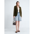 thumbnail image 3 of Scoop Women’s and Women's Plus Linen Blend Blazer, Sizes XS-4X, 3 of 6