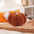 thumbnail image 6 of Halloween Plush Pumpkin Pillow, Soft Stuffed Ornament for Fall & Thanksgiving Decor, 15″, Brown, 6 of 6