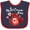 Navy and Red, variant on Inktastic My 1st Canada Day with Red and White Maple Leaves Boys or Girls Baby Bib