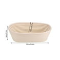 thumbnail image 4 of Dekaim Oval Rattan Baskets, Handmade Unbleached Natural Cane Proofing Basket Dough Bread Baking Kit(25 * 15 * 8cm), 4 of 7
