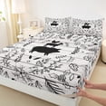 thumbnail image 3 of Homewish Kawaii Pig Silhouette Bed Sheets,Country Farmhouse Lodge King Sheets,Rustic Plant Leaves Sheet Set For Kids,Microfiber Bedroom Decor,4pcs, 3 of 7