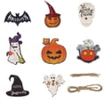 thumbnail image 1 of Liquidación Halloween Wooden Flag Pendant Ghost Festival Theme Party Layout Props Ghost Small Wooden Sign Ornaments, 1 of 5