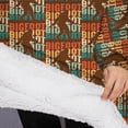 thumbnail image 3 of Oversized Wearable Blanket Hoodie,Multicolor Bigfoot and Text Pattern Sherpa Blanket Hoodie with Super Pockets,Super Warm Fuzzy Pullover for Women & Men, 3 of 6