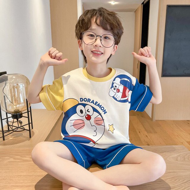 Traje de pijama de dibujos animados para niños y niñas, ropa de casa con pantalones cortos de manga corta Kawaii de My Melody Kuromi Cinnamoroll
