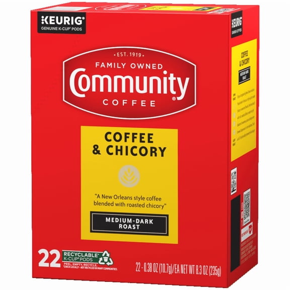 Community® Coffee and Chicory Coffee Single-Serve Cups 22 ct Box