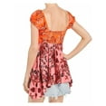 thumbnail image 2 of FREE PEOPLE Womens Pink Lace Floral Cap Sleeve V Neck Baby Doll Top XS, 2 of 3