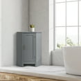 thumbnail image 3 of Teamson Home Mercer Freestanding Corner Floor Accent Cabinet, Gray, 3 of 9