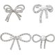 thumbnail image 1 of Broche con lazo de diamantes de imitación de 4 estilos, broches plateados con diamantes de imitación, broche con lazo para mujer, para ropa, sombreros, bufandas y bolsos., 1 of 6