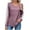 Purple, variant on Fashion Shirts Tops for Womens Plus Size Casual Solid Color V-neck Loose Long Sleeve Lace Contrast T-shirt Top