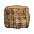 thumbnail image 4 of Ox Bay Jerry Square Natural Striped Jute Indoor Medium Pouf Ottoman, 18" H x 18" W, 4 of 5