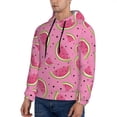 thumbnail image 2 of KLL Watermelon Print Mens Hoodie Long Sleeve Casual Pullover Hooded Sweatshirt Fashion Drawstring Hoodies with Pocket-XX-Large, 2 of 6