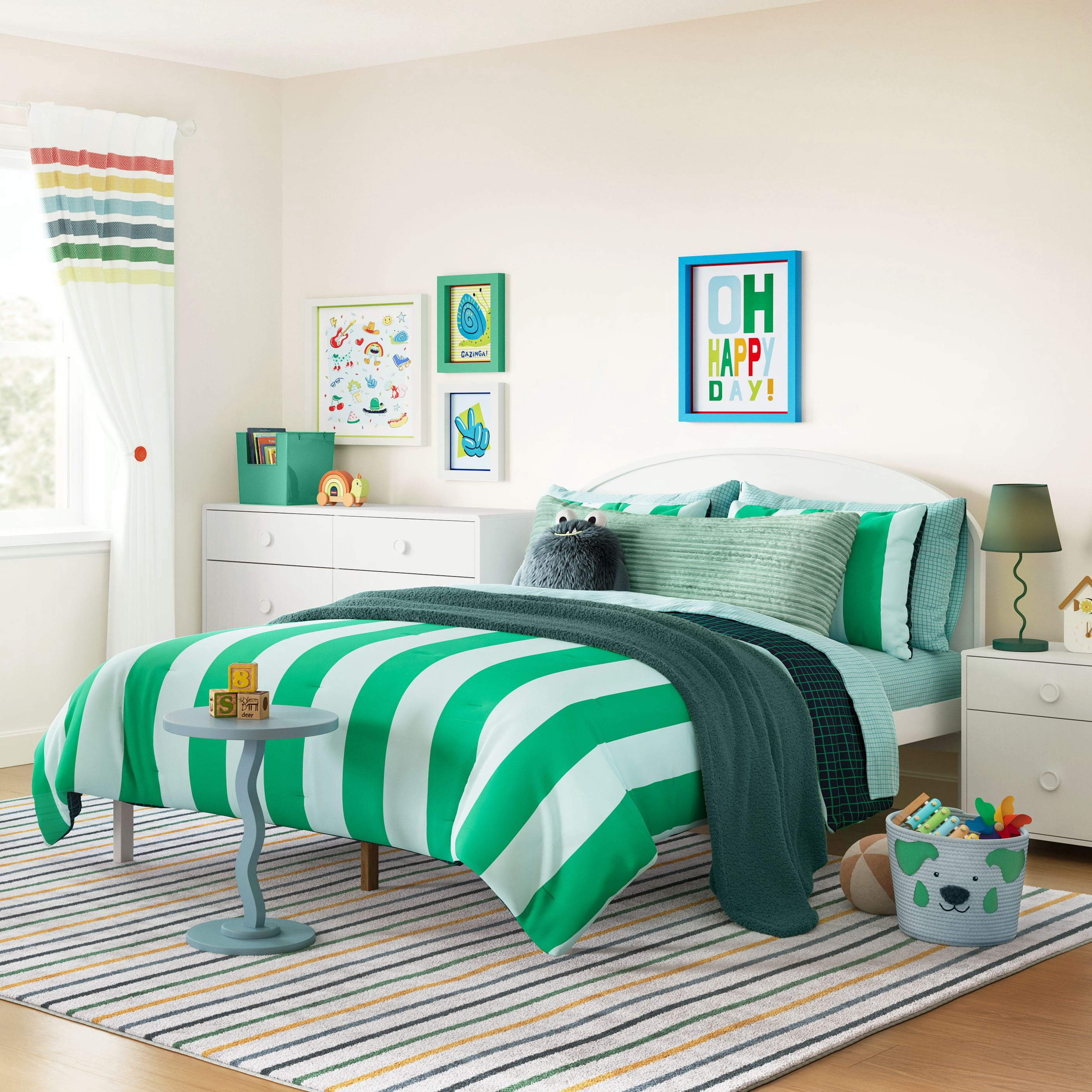 Mainstays Kids Full Size Wood Platform Bed Frame, White