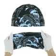 thumbnail image 5 of Unique Bargains 1 Pc Durable Swim Cap Black Gray Light Blue, 5 of 6