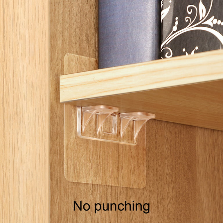 12 Pcs Shelf Support Pegs-Shelf Pegs for Shelves-Strong Adhesive Shelf for  Kitchen Cabinet Book Shelves Closet Brackets Clapboard Layer