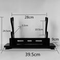 thumbnail image 2 of Dailydealuk Accesorios Soporte Soporte de madera Estante Negro Colocación y almacenamiento 2 capas perfecl Estante de flauta, 2 of 8