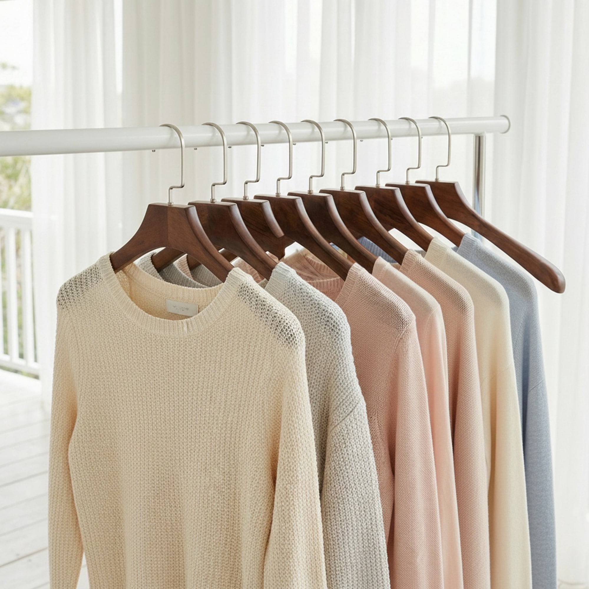 Unique Bargains 2Pcs Durable Wood Space Saving Clothes Hangers Retro