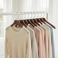 thumbnail image 2 of Unique Bargains 2Pcs Durable Wood Space Saving Clothes Hangers Retro, 2 of 6