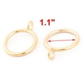 thumbnail image 2 of Uxcell Metal Window Curtain Drapery Rod Hanging Hook Clip Ring Gold Tone 20 Count, 2 of 5