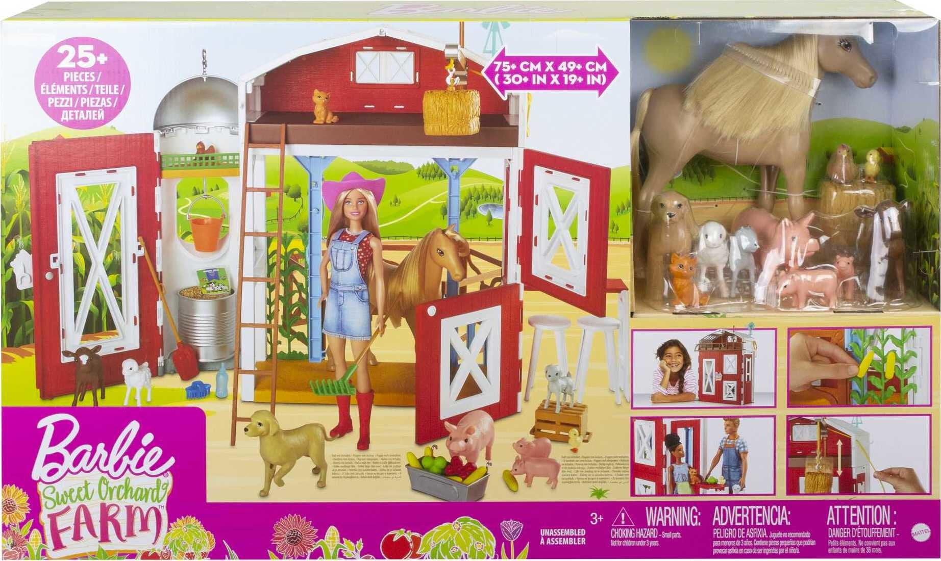 Barbie Sweet Orchard Farm Playset with Barn, 11 Animals, Working Features &  15 Accessories - Walmart.com