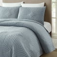 thumbnail image 3 of Beautiful by Drew Barrymore Geo Jersey Quilt, Blue, Full/Queen, Adult/Teen, 3 of 7