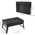 thumbnail image 3 of Charcoal Grill, BBQ Grill Folding Portable Lightweight smoker Grill, Barbecue Grill Small desk Tabletop Outdoor Grill for Camping Picnics Garden Beach Party 17''x11.6''x 2.6'', 3 of 6