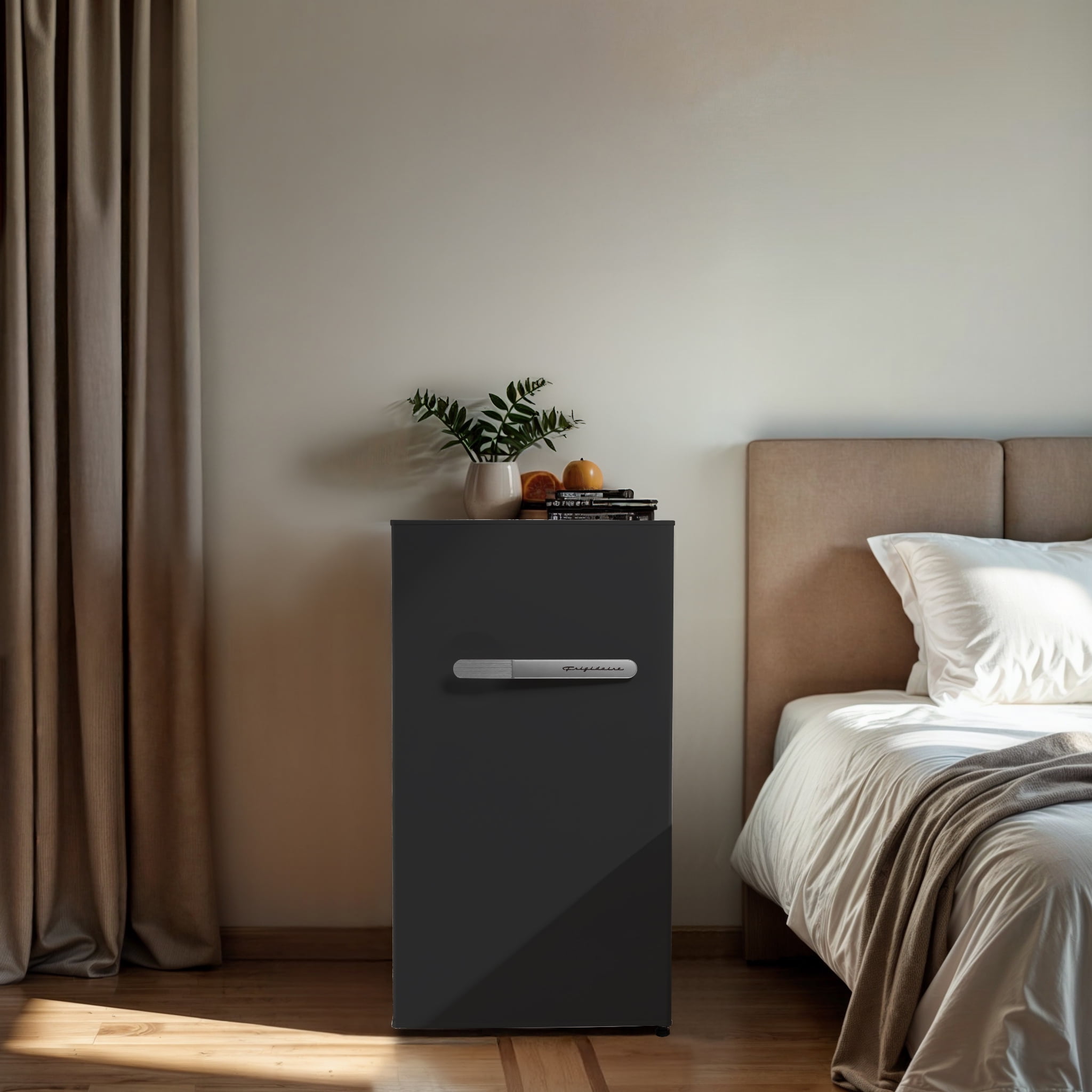 Frigidaire 3.2 Cu. ft. Retro Compact Refrigerator, Mini Fridge with Chiller Compartment, Black
