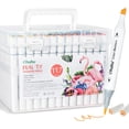 thumbnail image 1 of Markers for Adult Coloring Books No bleeding 116 Colors Water-based Coloring Markers Dual Tips Chisel & Brush Drawing Pens Art Markers for Adults Beginners Lettering Journaling, 1 of 8