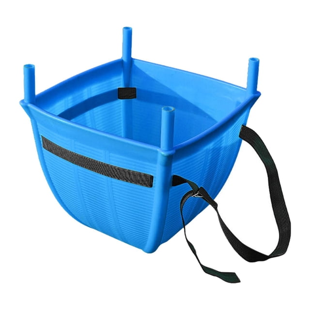 Cesta trasera CUBO de AGUA de AGUA MULTIFUNCIÓN Soporte de vegetales resistente a la intemperie Huerta de recolección de huerto para pescar senderismo Azul