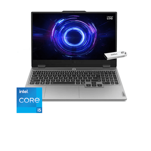 Lenovo - LOQ 15.6" Full HD Gaming Laptop - Intel Core i5-13450HX , RJ-45 Port, 32GB Memory - NVIDIA GeForce RTX 5050 - 512GB SSD - Luna Grey