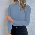 thumbnail image 3 of Maplenight Women's Turtleneck Sweater Long Sleeve Ribbed Knit Pullover Sweaters Slim Fitted Basic Casual Crop Tops, 3 of 8