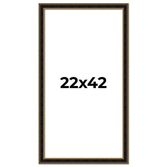 22x42 Frame Gold Antique Vintage Sold Wood Picture Frame | 1.75 Inch Moulding Width | Interior