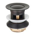 thumbnail image 1 of Kingston Brass KB6000 Complement Push-Up Drain with Overflow, Matte Black, 1 of 2