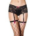 thumbnail image 3 of Music Legs Women's Women's Diamond Net Rhinestone Pantyhose Style: 90039-Black, 3 of 3