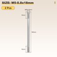 thumbnail image 2 of Uxcell Double End Threaded Stud Screw, Equal Thread Length Rods & Studs - for House Maintenance M5 x 160mm 2, 2 of 6