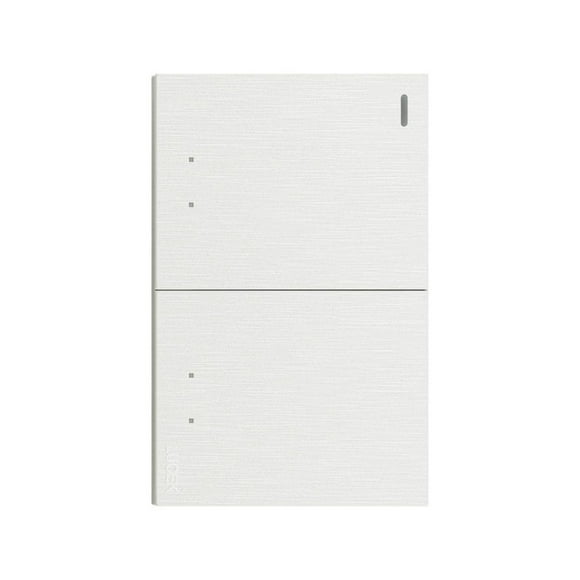 Placa Con 2 Apagadores De Escalera Lucek Línea Flat blanco