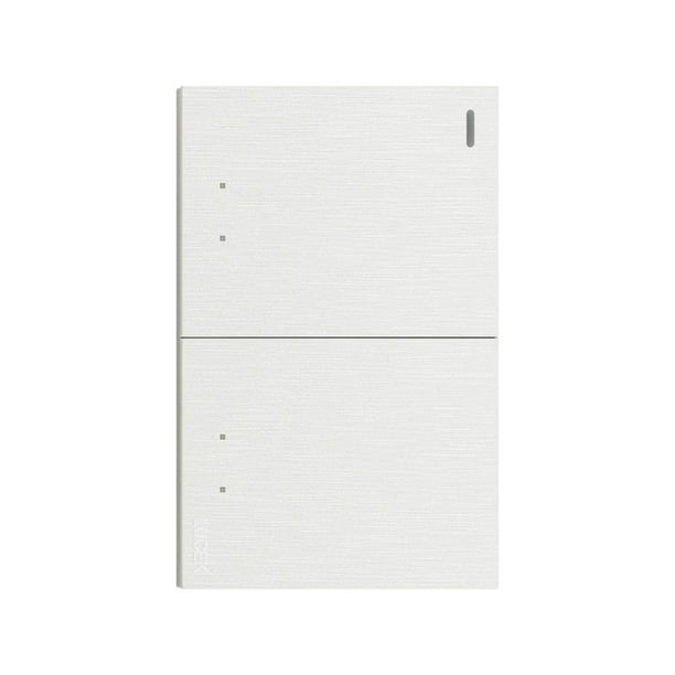 Placa Con 2 Apagadores De Escalera Lucek Línea Flat blanco